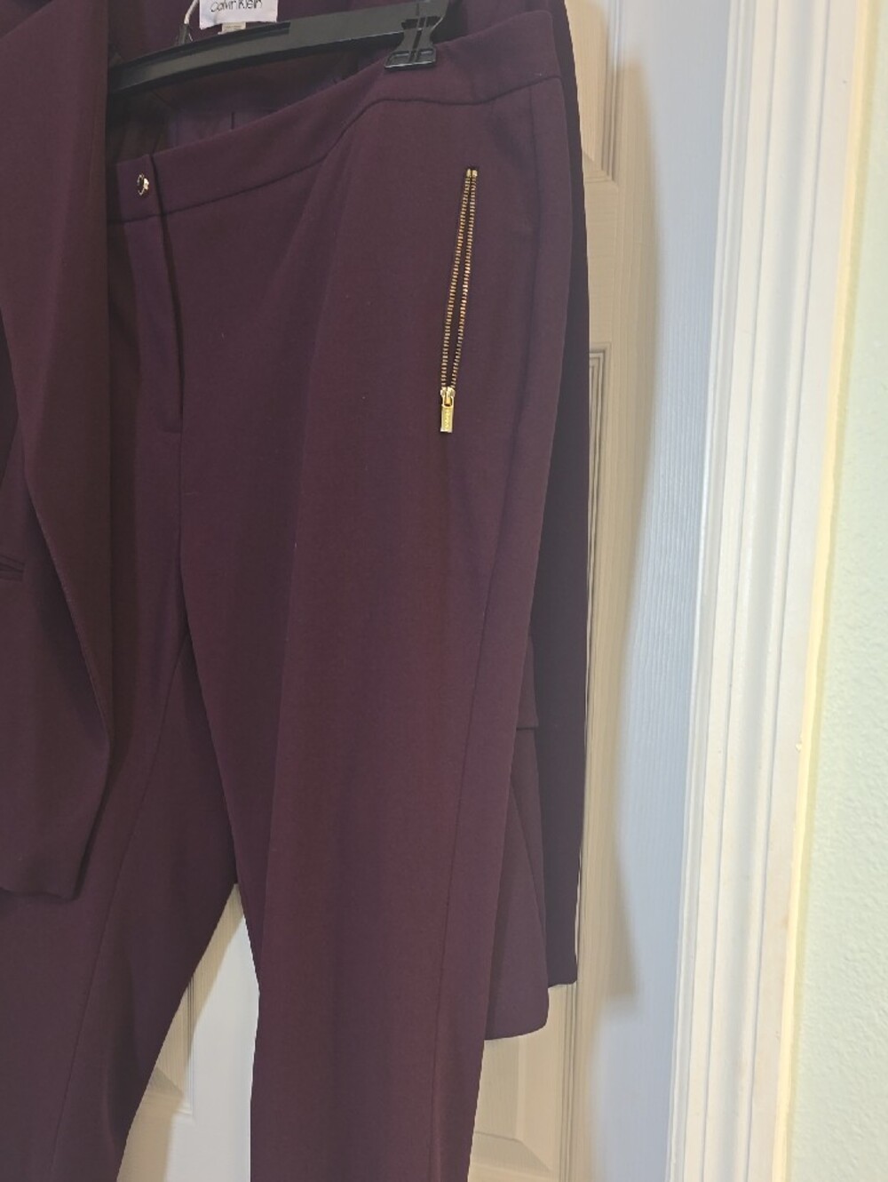 Calvin Klein Women's Plum Two-Piece Suit - Picture 4 of 5
